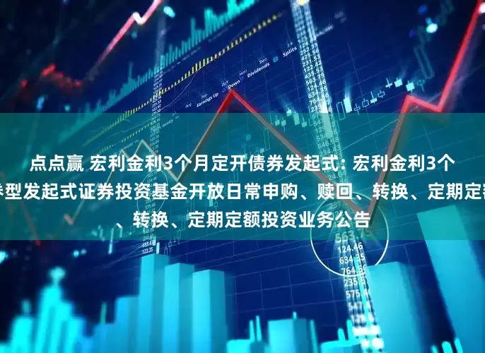 点点赢 宏利金利3个月定开债券发起式: 宏利金利3个月定期开放债券型发起式证券投资基金开放日常申购、赎回、转换、定期定额投资业务公告